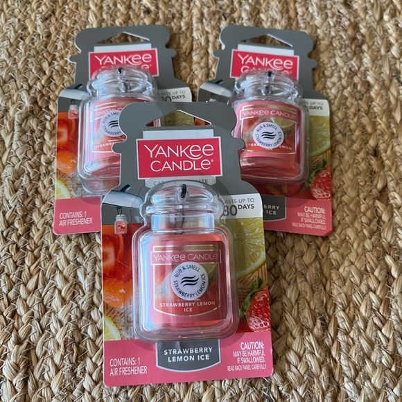 Yankee Candle Accents Three New Yankee Candle Strawberry Lemon Ice